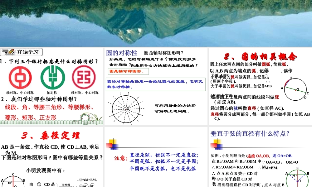 圆的对称性课件