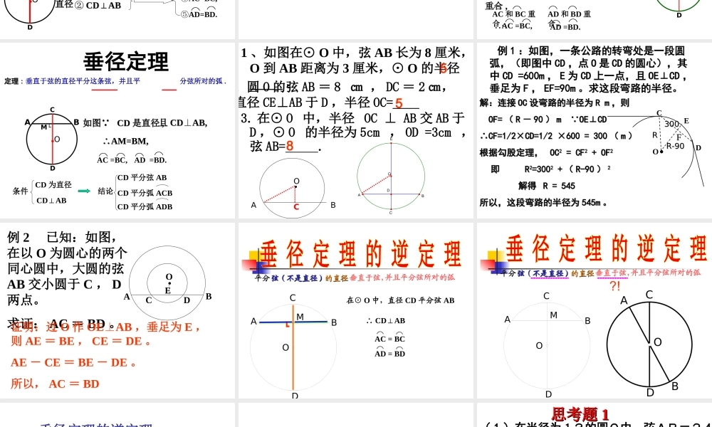 圆的对称性课件