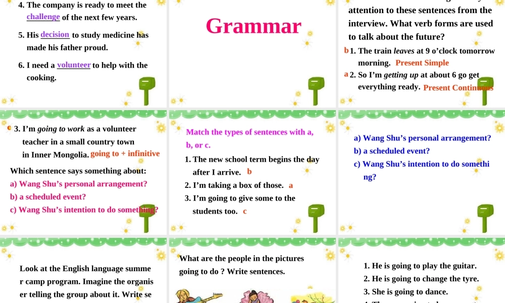 北师版英语必修1U1 Life Styles--Lesson 3 A Volunteer Teacherppt 课件