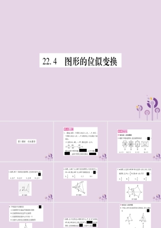 九年级数学上册 第22章 相似形 224 图形的位似变换 第1课时 位似图形作业课件 (新版)沪科版 课件