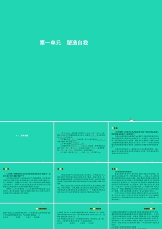 八年级政治上册 第一单元 塑造自我 1.1 自尊自爱课件 粤教版 课件