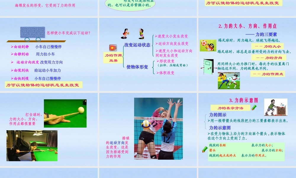 八年级物理 5.1力课件 沪科版 课件
