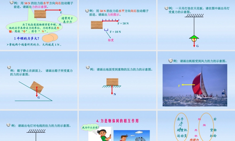 八年级物理 5.1力课件 沪科版 课件