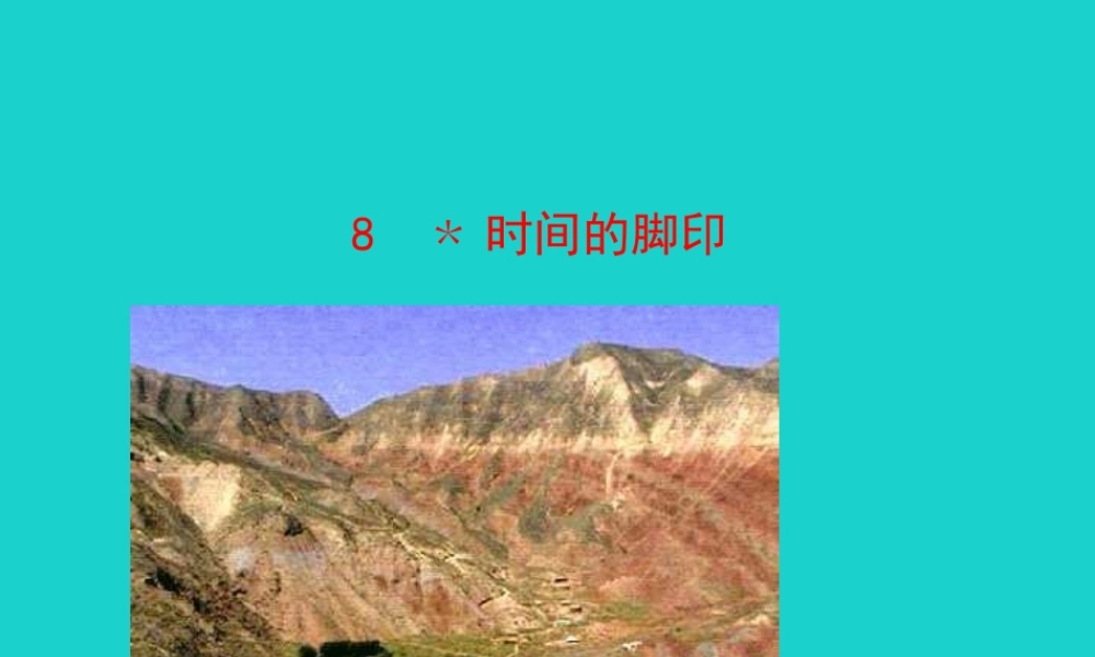 八年级语文下册 第二单元 8时间的脚印课件 新人教版 课件