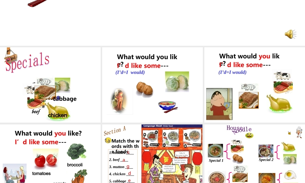 初一英语《Unit8_I'd_like_some_noodles》PPT课件
