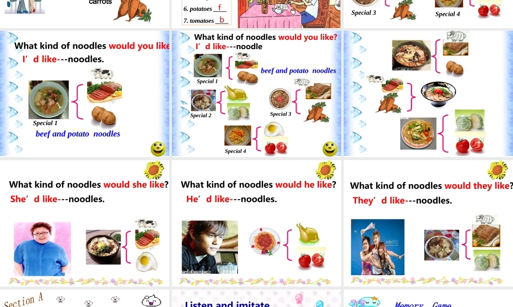 初一英语《Unit8_I'd_like_some_noodles》PPT课件