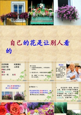 自己的花是让别人看的公开课
