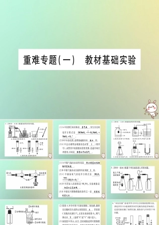 中考化学准点备考复习 重难专题(1)教材基础实验课件 新人教版 课件