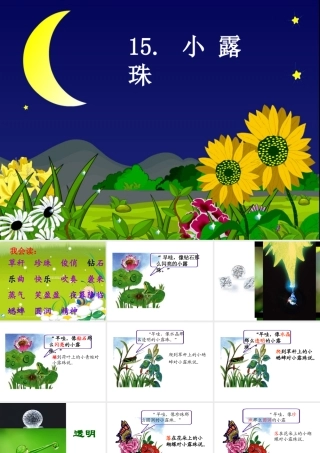 苏教版三年级上册《小露珠》