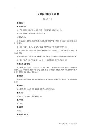 《苏轼词两首》教案