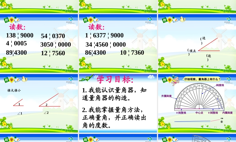 《角的度量》课件 (2)