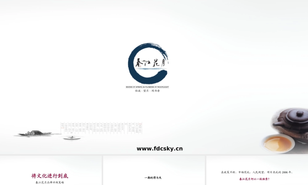 2006年石家庄春江花月项目策略提案