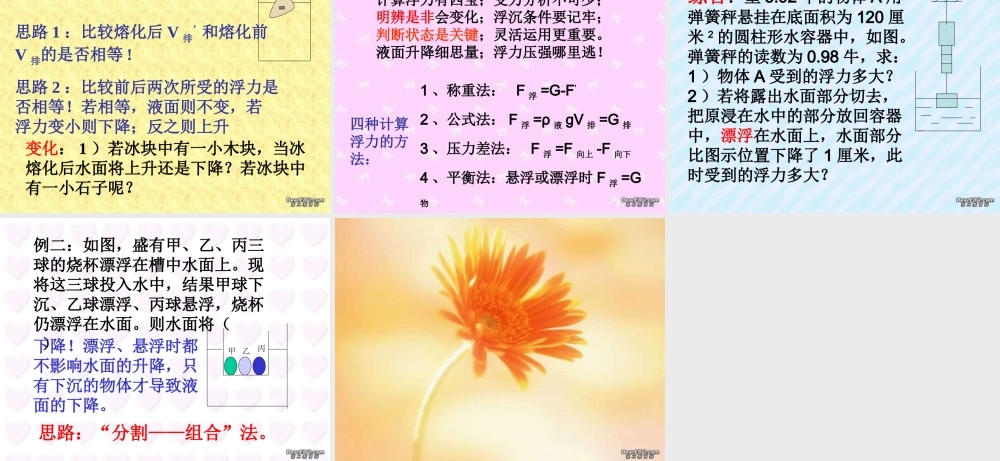 九年级物理浮力复习课件 新课标 人教版 课件