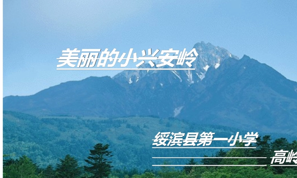 《美丽的小兴安岭》PPT课件
