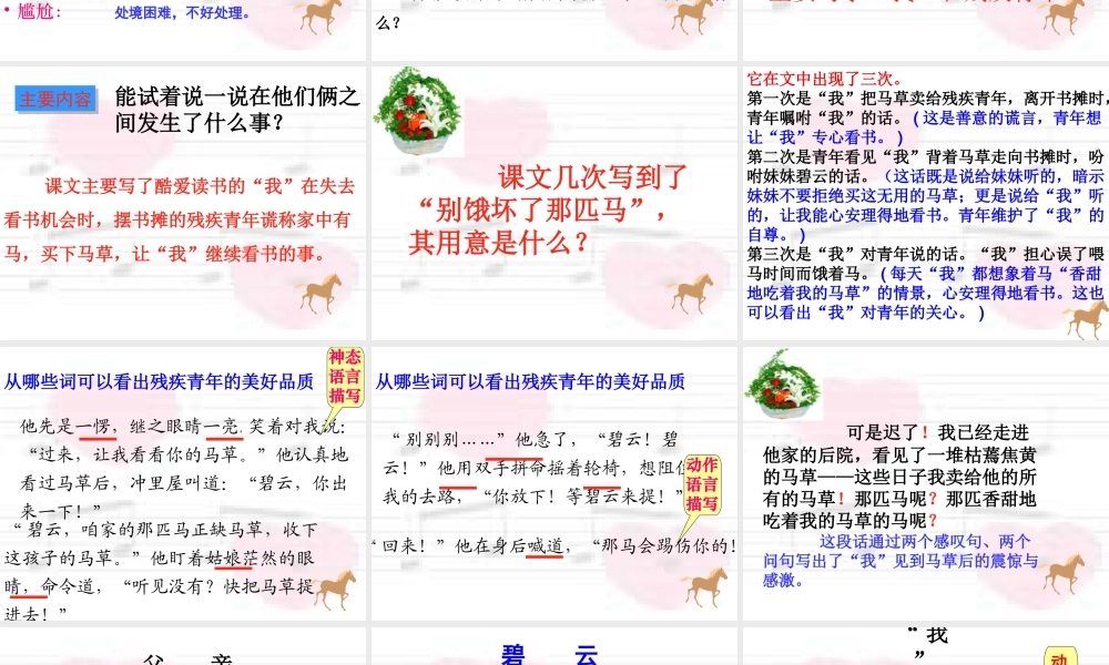 10、别饿坏了那匹马配套课件