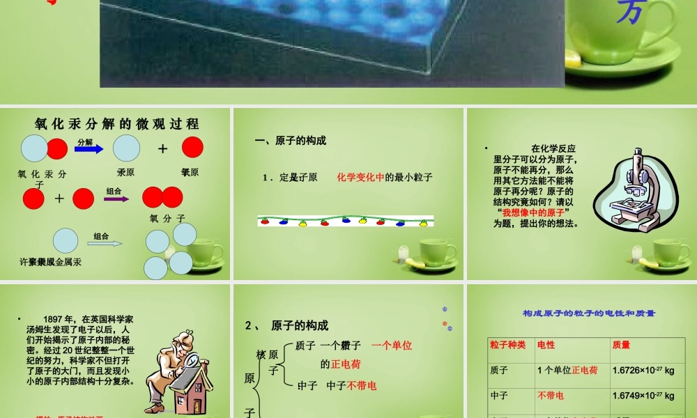 中学九年级化学上册 3.2 原子的构成课件 (新版)新人教版 课件