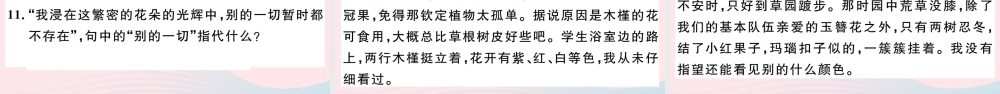 文下册 第五单元 17 紫藤萝瀑布习题课件 新人教版 课件