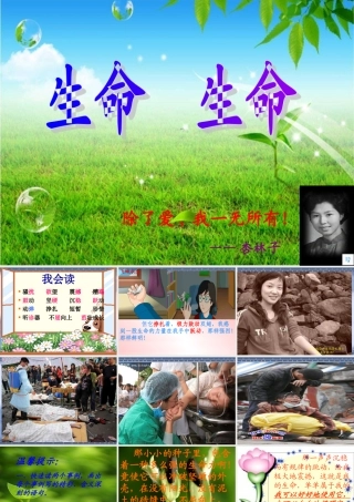 人教版小学四年级下册语文生命生命课件_2