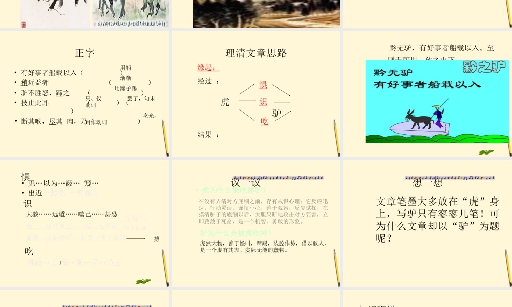 七年级语文下册 第21课(黔之驴)课件 语文版 课件