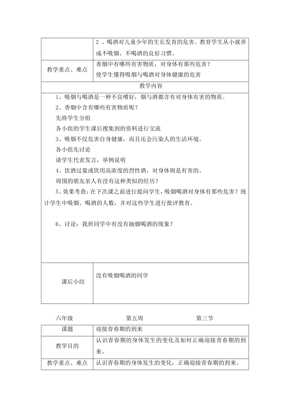 六年级健康课_第3页