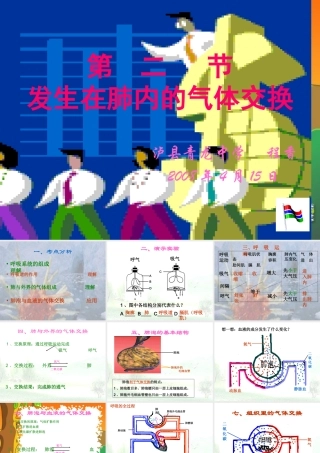 七年级生物下册：第四单元第三章第二节发生在肺内的气体交换6课件 人教版 课件