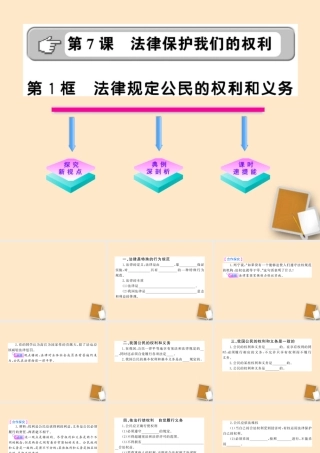 山东省10-11版八年级政治上册 4.7.1 法律规定公民的权利和义务课件 人民版  课件
