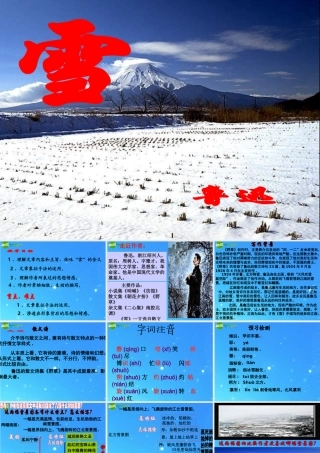 九年级语文下册 第五单元(雪)课件 苏教版 课件