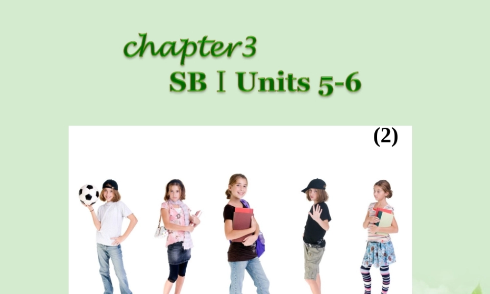 广西省高考英语轮一轮复习 Chapter3 SBⅠUnits 5～62课件