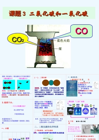 二氧化碳和一氧化碳的课件