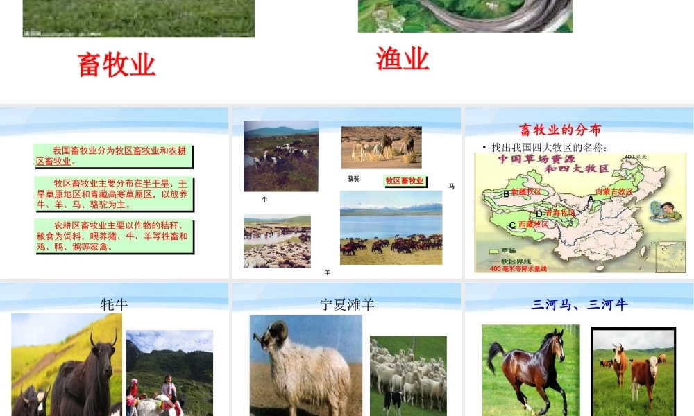 八年级地理上册 第四单元第一课农业的分布教学课件 商务星球版 课件