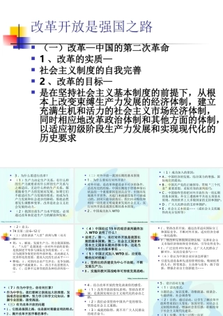 人教版初三政治改革开放是强国之路 课件