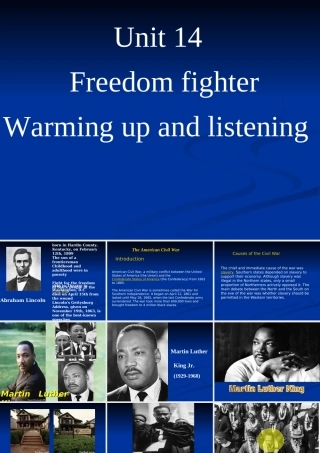 人教版高二英语UNIT 14 FREEDOM FIGHTERS 课件