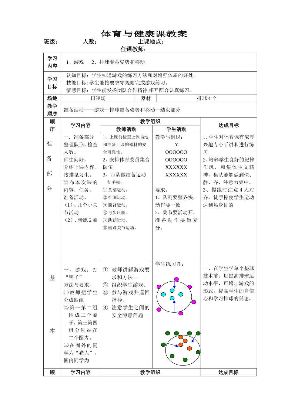 排球准备姿势和移动步伐_第1页