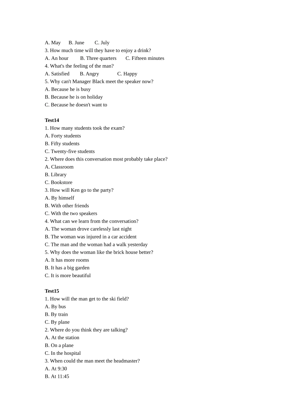 听力1-5题(test11-22)_第2页