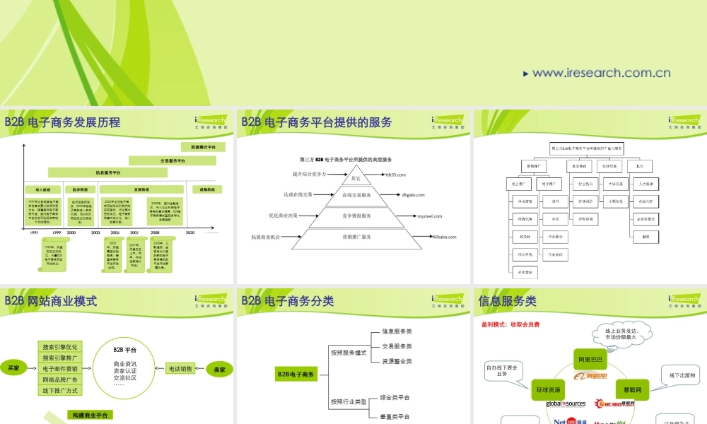 2010.06艾瑞研究：B2B电子商务发展现状及趋势