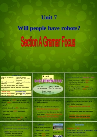 八年级英语上册 Unit 7 Will people have robots Section A 2课件 (新版)人教新目标版 课件