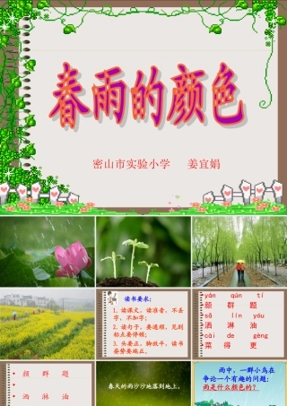 《春雨的颜色》教学课件 (2)