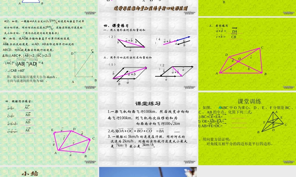 新课标高一数学向量的加法课件0 课件