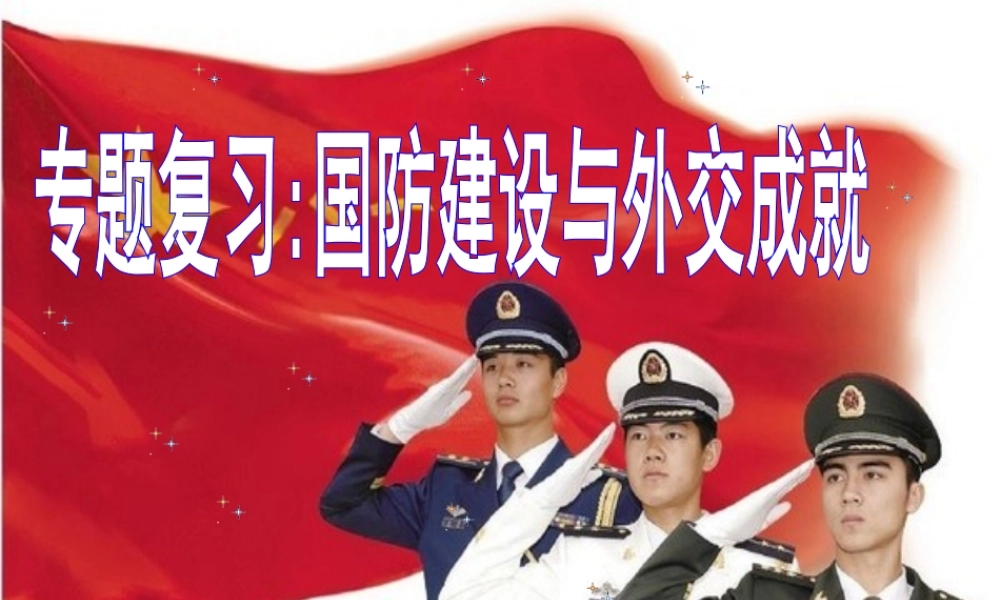 八下专题复习_国防建设与外交成就