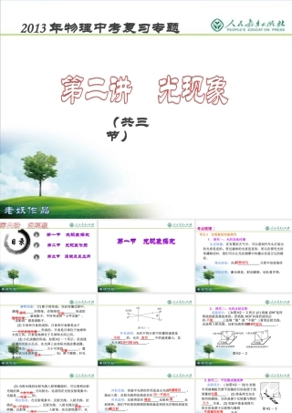中考物理复习专题光现象