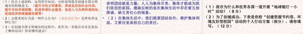 八年级政治下册 复习提纲课件 鲁教版 课件