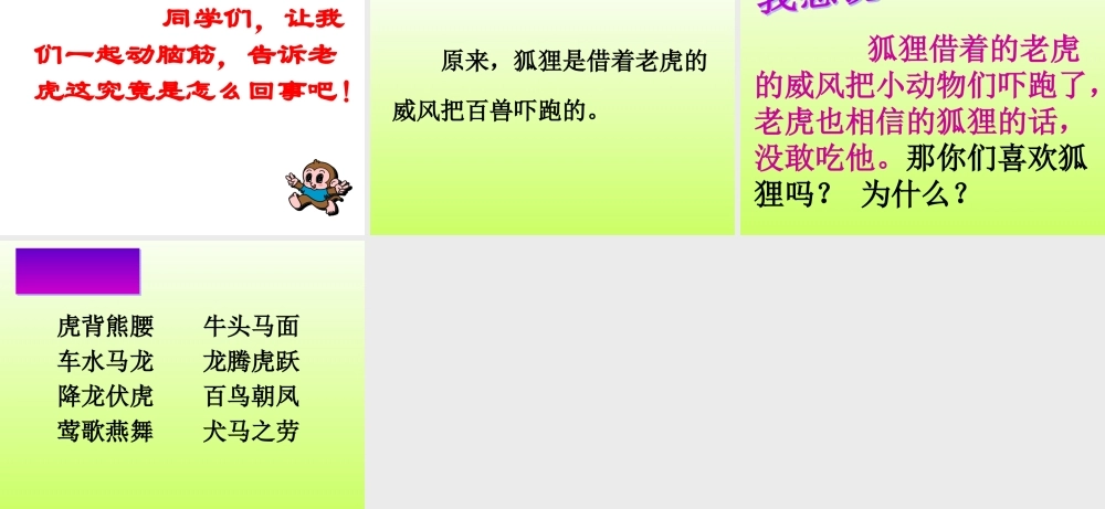 《狐假虎威》课件