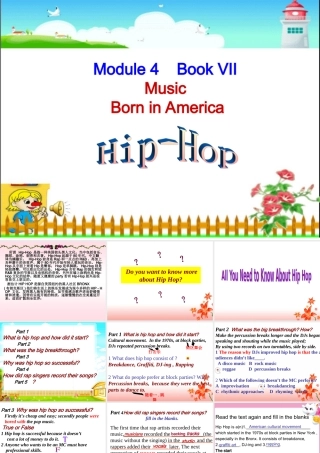 七年级英语All you need to know about Hip Hop课件