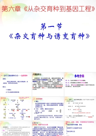 杂交育种和诱变育种