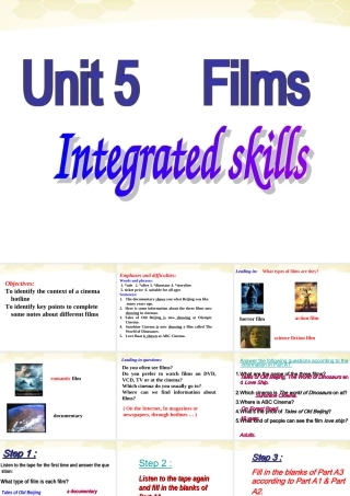 九年级英语 Unit5 Period 7 integrated skills课件 牛津版 课件