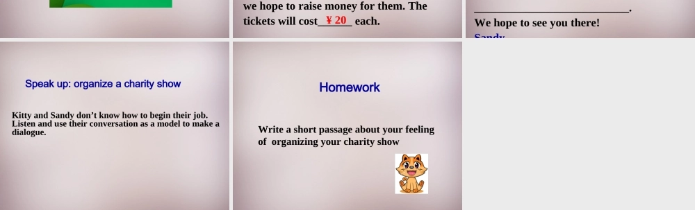 八年级英语下册 Unit 4 A charity show Integrated skills课件 牛津版 课件