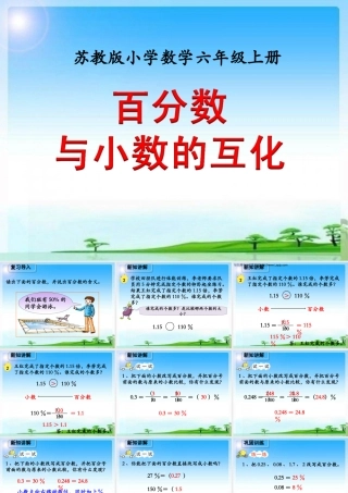 许亚琼百分数与小数的互化教学课件