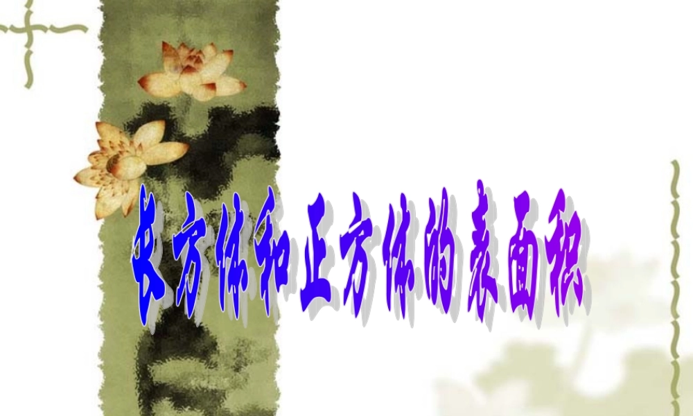 五下长方体表面积