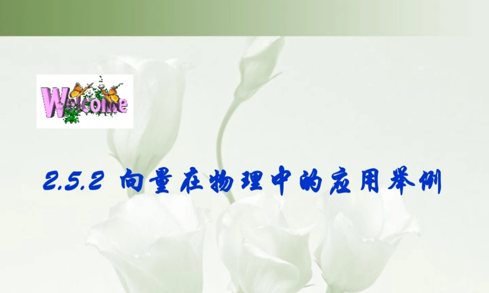 广东省高一数学第二章 向量在物理中的应用举例 必修4  0 课件