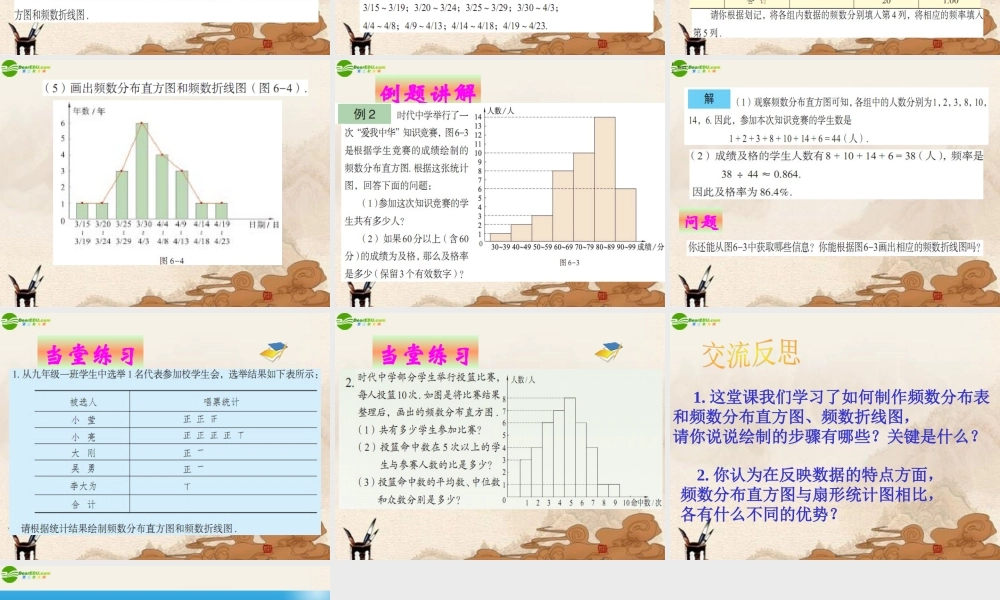 九年级数学下册 62频数分布直方图课件 青岛版 课件